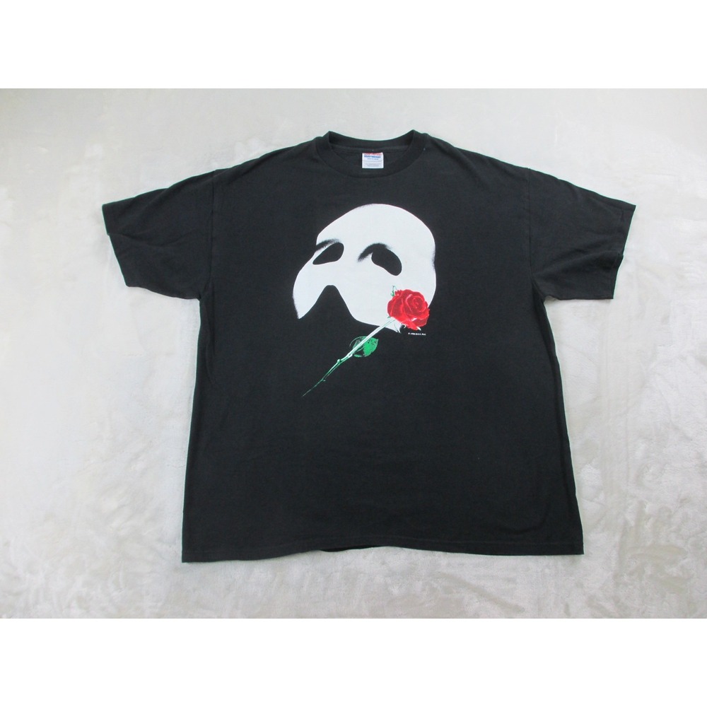 VINTAGE Hanes Shirt Mens Extra Large Black Phantom Of The Opera 1986*